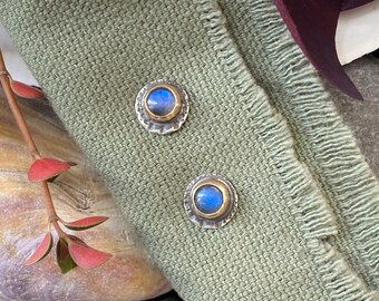 Labradorite and Gold filled Studs