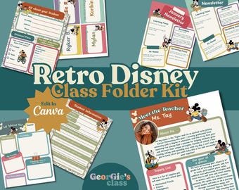 Disney Meet the Teacher & Class Folder Kit