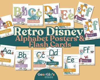 Disney inspiriert A-Z Klassenzimmer oder Spielzeug Zimmer Poster. 26 Disney-Poster. Alphabet Poster. Disney Klassenzimmer Dekor. Disney Alphabet Poster