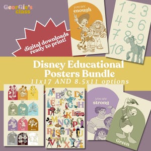 Druckbare Disney Klassenzimmer & Spielzimmer Dekor. Disney-Poster. Disney Spielzimmer Dekor. Disney Klassenzimmer Dekor. Disney Dekor. Disney Edukation