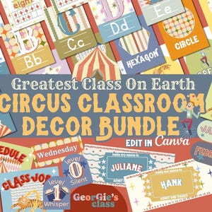 Circus Classroom Decor Bundle. Greatest Class On Earth. Circus Theme. Greatest Show Theme. Classroom Decor. Classroom Posters.