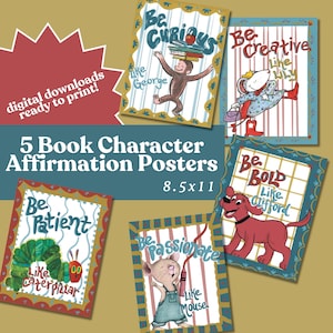 Réservez des affiches d'affirmation de caractère. Affiches de salle à jouets ou de classe.