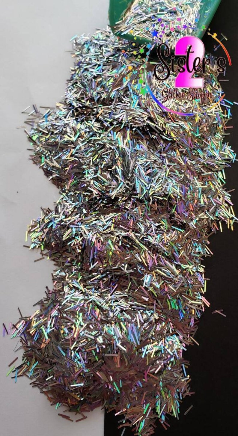 Holo Tinsel silver tinsel glitter chunky glitter 1 oz bag Etsy