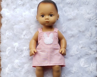 Caring for Baby Pinkes Häschen Pullover Kleid für 8 inch Dolls
