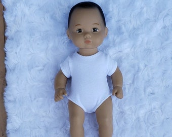 Caring for Baby Weißer Kurzärmeliger Einteiler für 8 inch Dolls