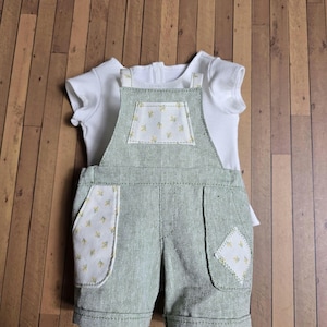 Salbei und Blumen Patches Overall für 18 zoll Puppen
