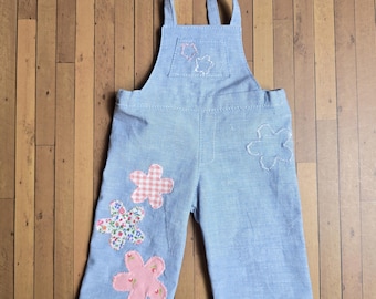 Floral Patches Overalls for 18 inch Dolls