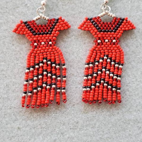 Red Dress Earring Etsy