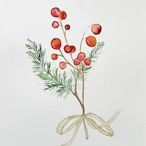 Schilderij winterbessen