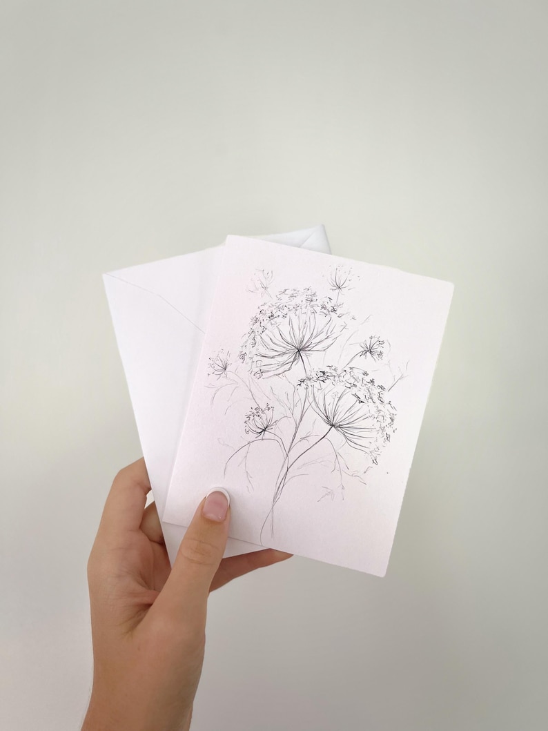 Floral Sketch Greeting Card Etsy floral-sketch-greeting-card-etsy