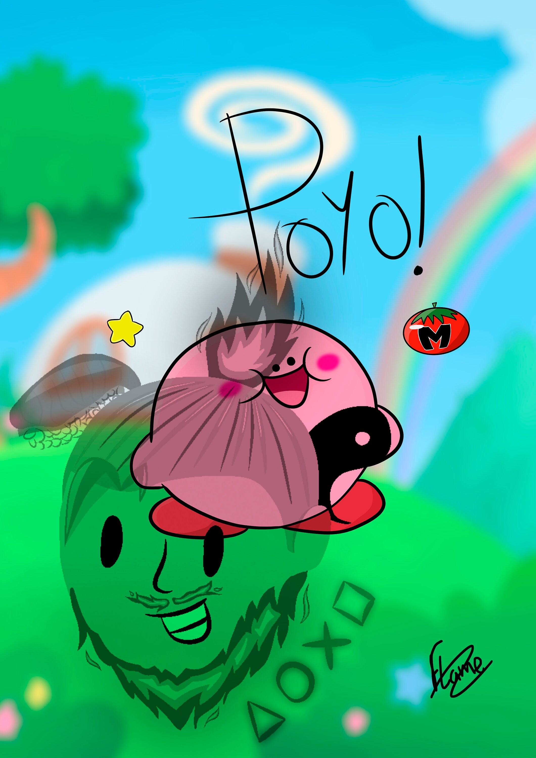 Kirby Poyo Poster Printable PDF & JPG Instant Etsy