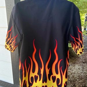 Vintage Y2k Flame Button Up - Etsy