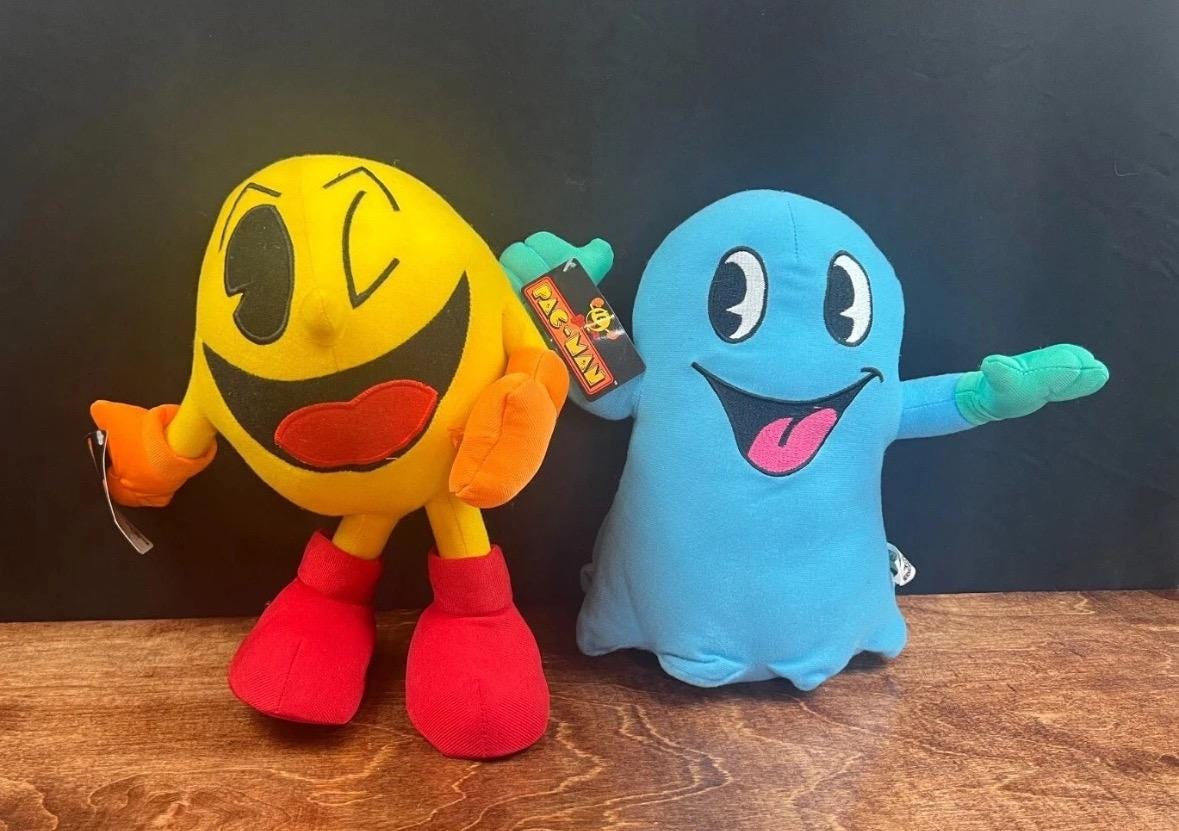 PAC-MAN ゴースト ぬいぐるみキーホルダーセット 新品未使用タグ付き】パックマン MBぬいぐるみ セット ゴースト