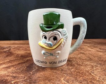 ヴィンテージ ルートヴィヒ・フォン・ドレイク ドナルドダック 1961年 陶器マグカップ ウォルト・ディズニー 日本製