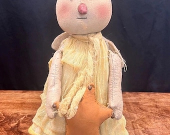 Pearson's Simply Primitives Folk Art Christmas Snowman Tree Topper