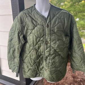 Vintage US Military Field Coat Quilted Liner Jacket Medium