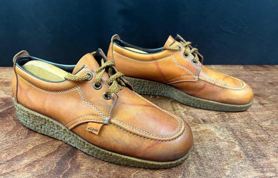 Vintage 1970s Orange Tab Levis Leather Lace up Loafer Sneaker Shoes 10 -  Etsy