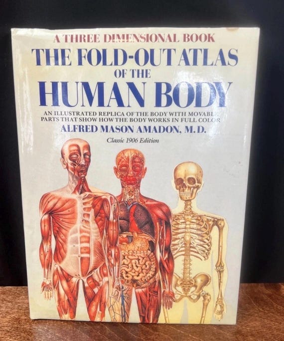 Fold-out Atlas of Human Body Alfred Amadon 1984 1st Printing 1906