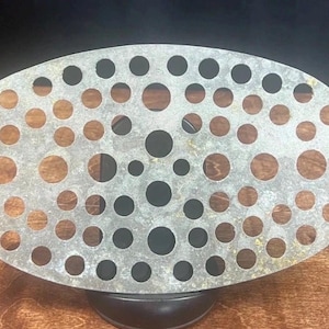 Salvamanteles ovalado de aluminio vintage de 25 cm (10 pulgadas)