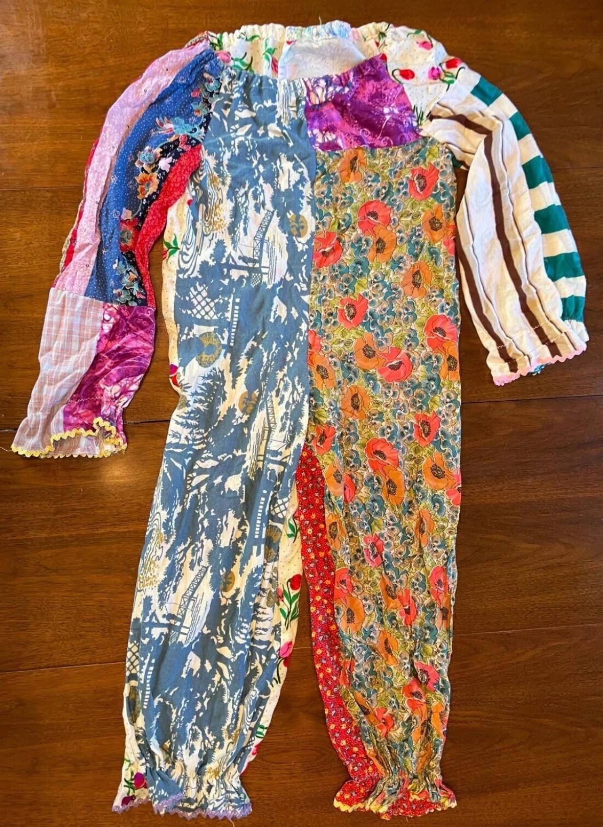 Disfraz vintage de payaso espantapájaros para adulto, hecho a mano, con  diseño floral femenino - Etsy México, image size:1179x1618