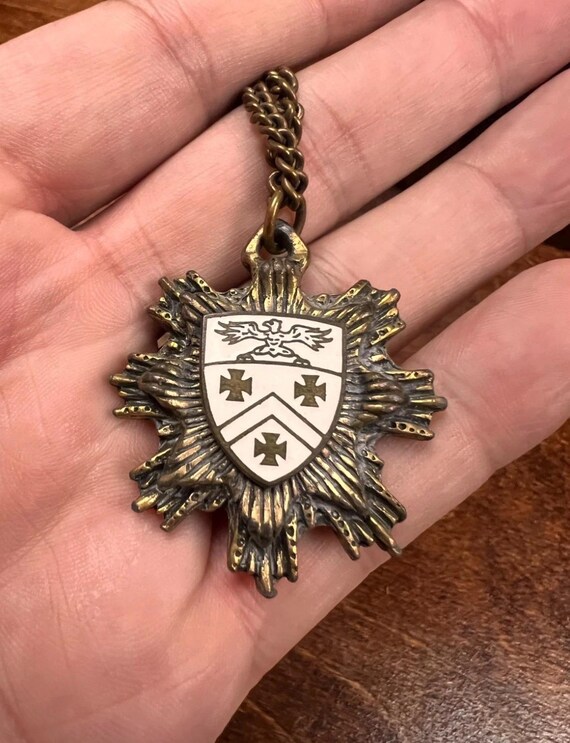 Vintage Family Crest Medallion Necklace