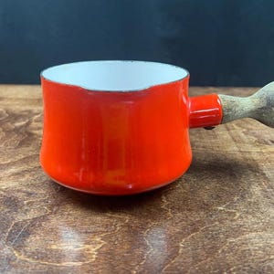 Dansk Designs France IHQ Red Enamel Saucepan 4.5&quot; Mid Century Modern