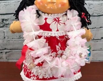 Vintage 1986 Taro Patch Hawaiian Hula Doll Signed
