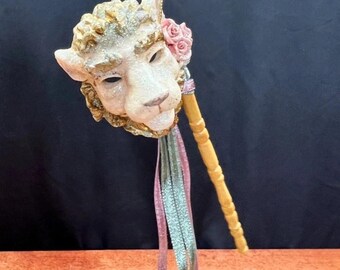 Vintage Masquerade Lion Mask Christmas Ornament