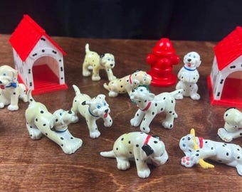 Vintage 90s Littlest Pet Shop LPS 101 Dalmatians Dog Collection Lot of 15
