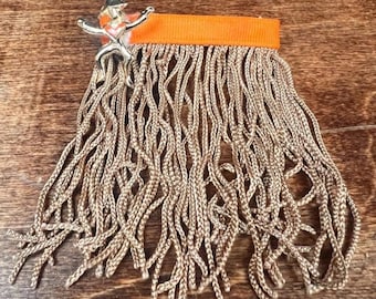 Vintage 1980s Handmade Wizard Of Oz Scarecrow Fringed Hair Barrette