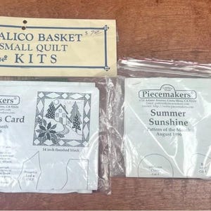 The Calico Basket Small Quilt Kit WITH Fabric Summer Sunshine & Christmas Card