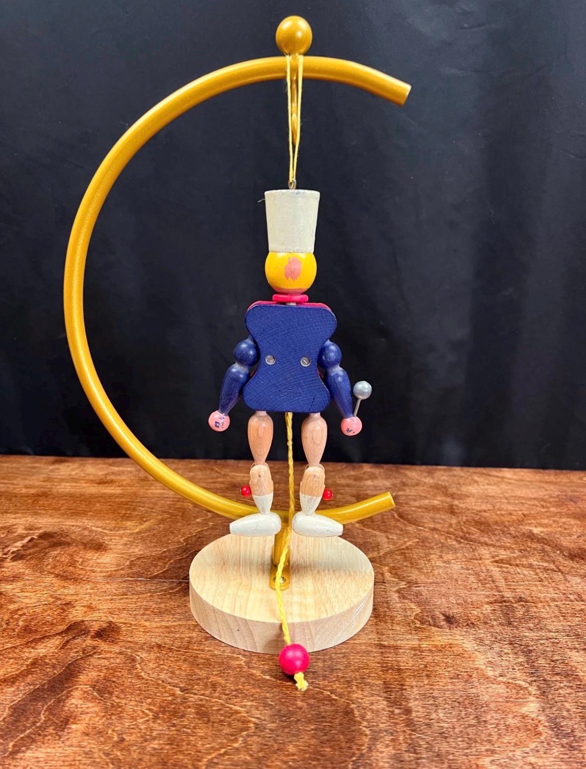 Vintage 1950's Austria M Gschnitzer Wooden Pull String Puppet
