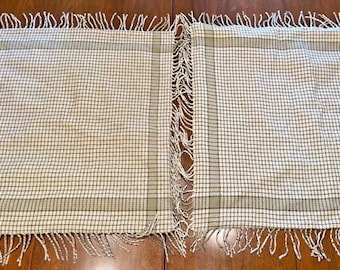 Ralph Lauren European Sham Set Yorkshire Rose Fringed Lot of 2 Wool