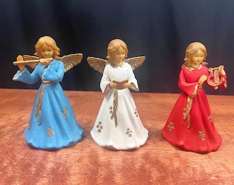 Vintage 1960s Angels Ornaments Hong Kong Tree Toppers Lot of 3