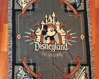 Vintage Disney Tapestry, Disney World Mickey & Minnie Mouse Picnic