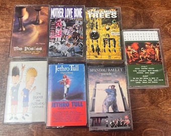 Vintage Indie Rock Cassette Tapes lot of 7 Jethro Tull The Posies Spandau Ballet