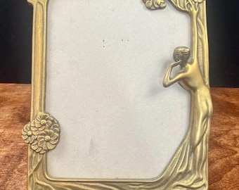 Vintage Jugendstil Lady of the Lake Messing Rahmen 8x10