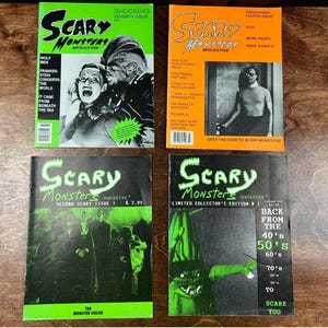Vintage Scary Monsters Magazine Issues 1, 2, 4, & 7