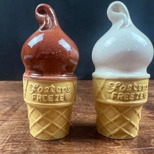 Vintage Foster Freeze Eistüte Salz & Pfefferstreuer