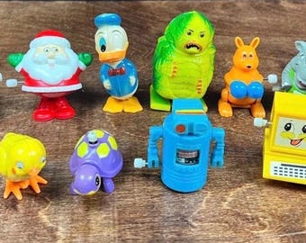 Vintage 1970s Tomy Wind Up Toys Lot of 10 Creature Black Lagoon