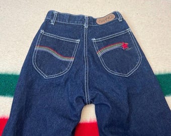 Vintage Gitano Jeans Dark Denim Rainbow Pocket Jeans 5/6