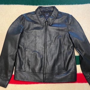 Vintage Gap Leather Jacket Women's - Etsy
