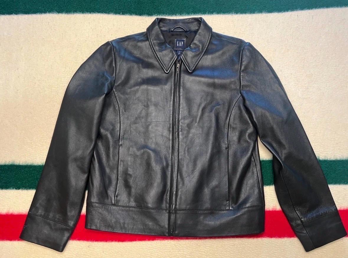 Vintage Gap Leather Jacket Mens - Etsy