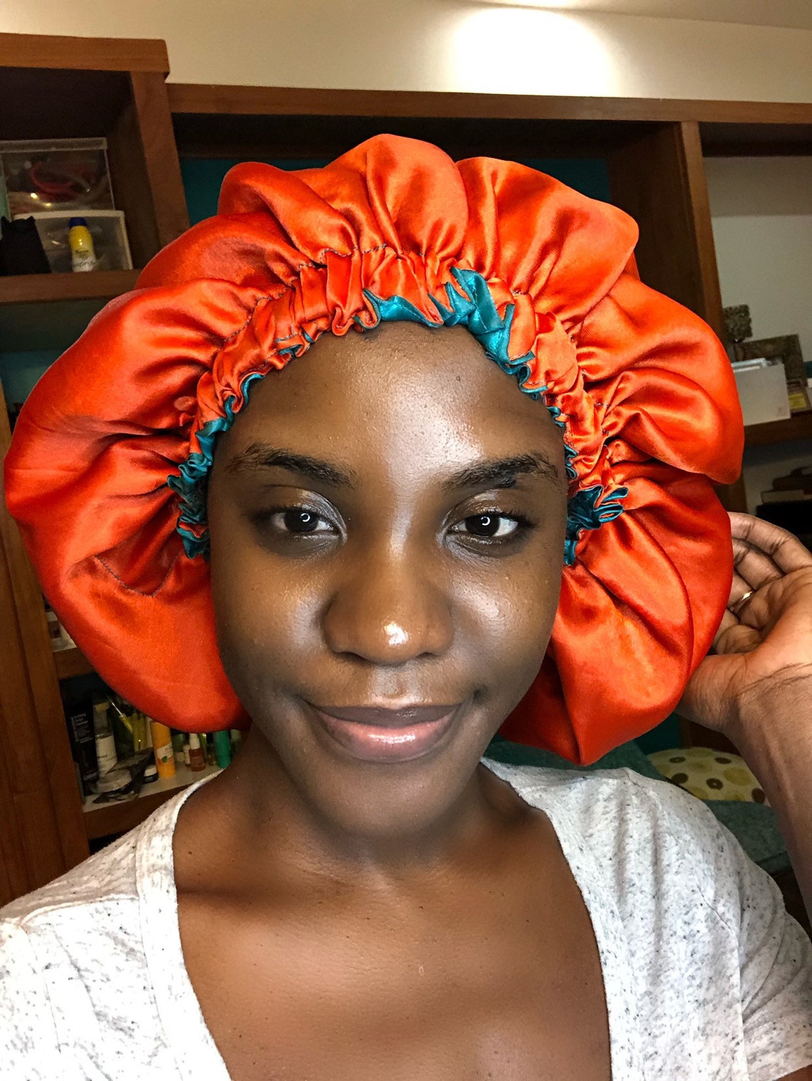 LARGE Reversible Satin for Long Hair/Braids/Locs Etsy