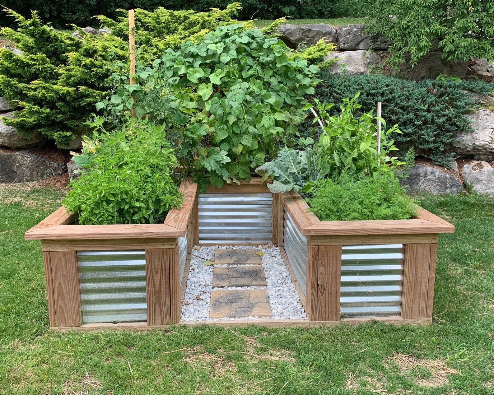 DIY Raised Horseshoe Garden Construction Plans Etsy