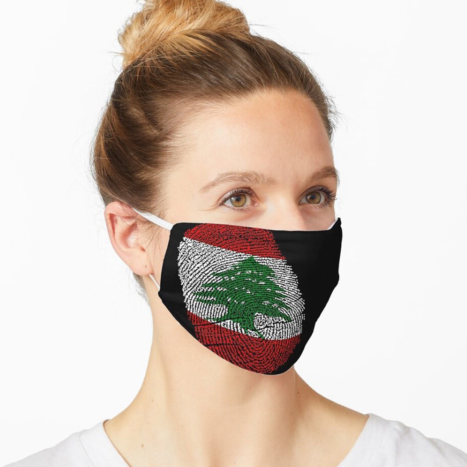 Unisex Lebanese Revolution Fingerprint Cedar Flag Mask Etsy