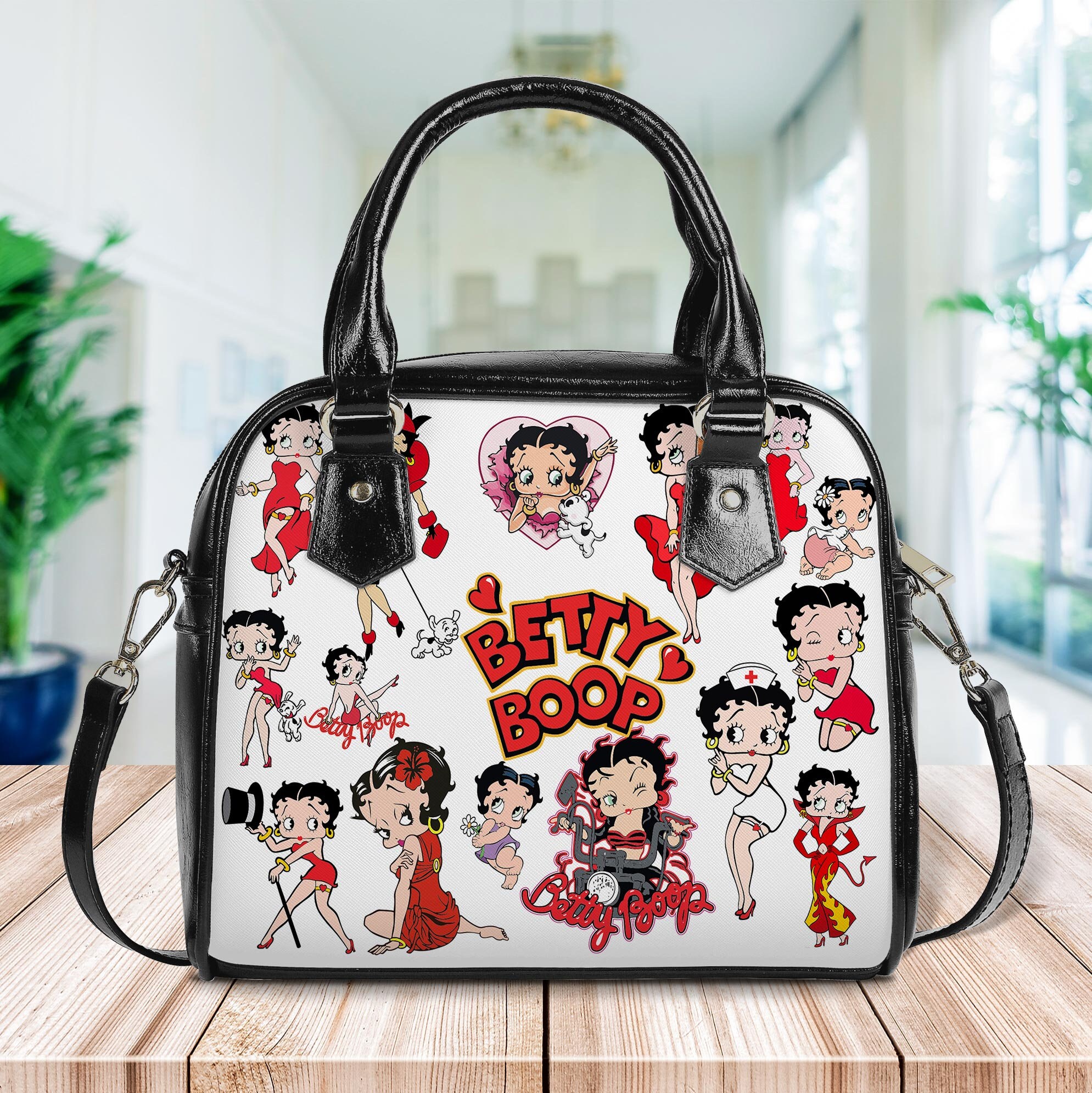 Betty Boop Leather Bag, Gift for women, Gift for mom