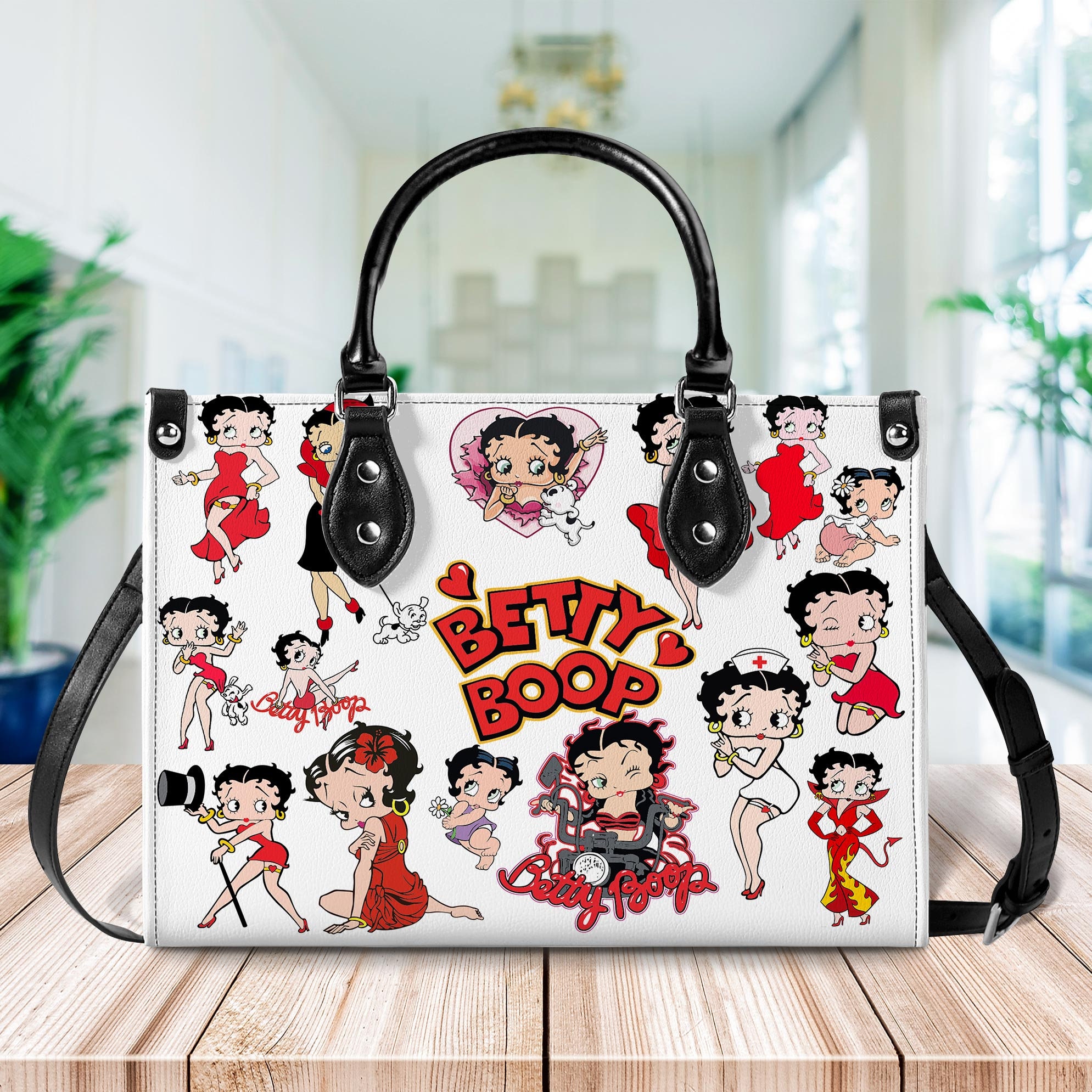 Betty Boop Leather Bag, Gift for women, Gift for mom