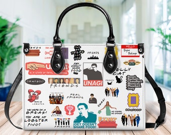 Friends TV Series Handbag, Friends Movie Leather Bag, Shoulder Bag, Crossbody Bag, Top Handle Bag