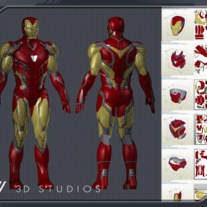Patrón de bricolaje de archivo pepakura Iron Man Mark 85